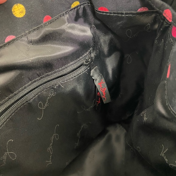 NWOT Vera Bradley black‎ Havana dot patterned drawstring magnetic backpack bag main image 8